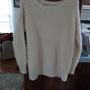 American eagle outfitters, crew neck oversized sweater, women's medium, cream